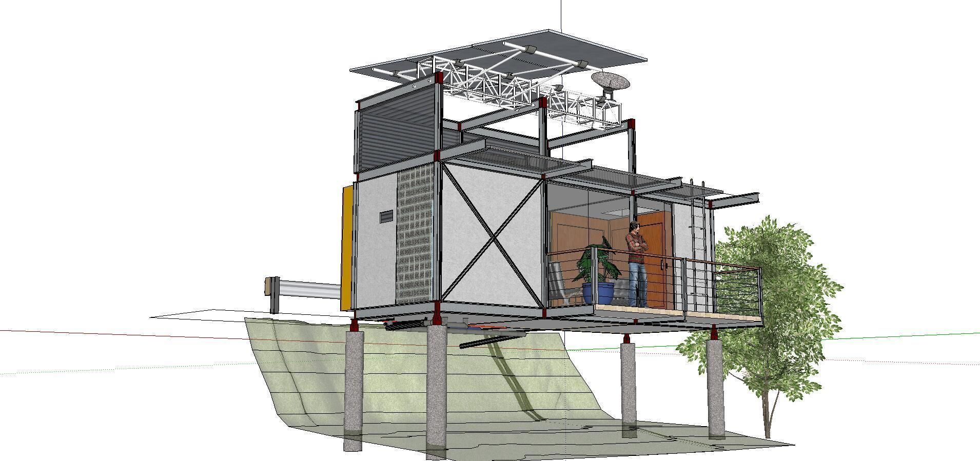 City Simple Art Building-Container-024 3D model_1