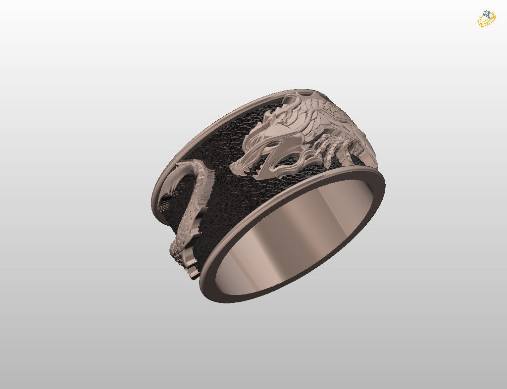 Ring dragon  3D print model_28