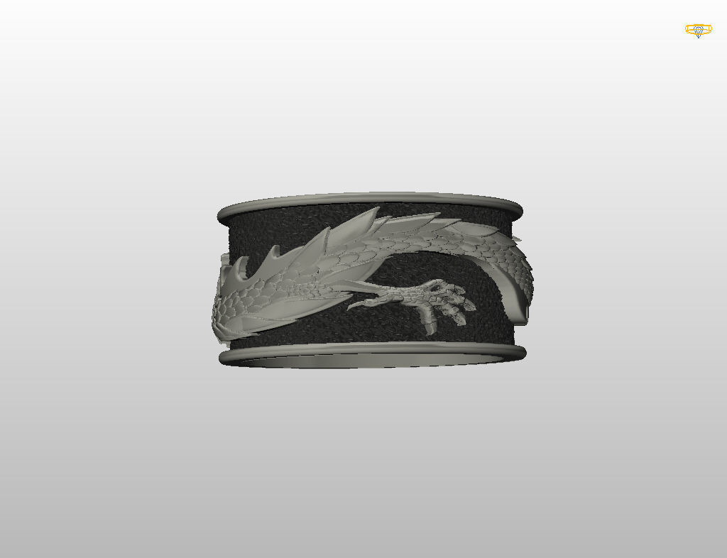 Ring dragon  3D print model_23