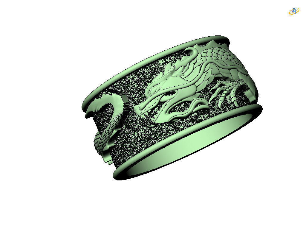 Ring dragon  3D print model_33