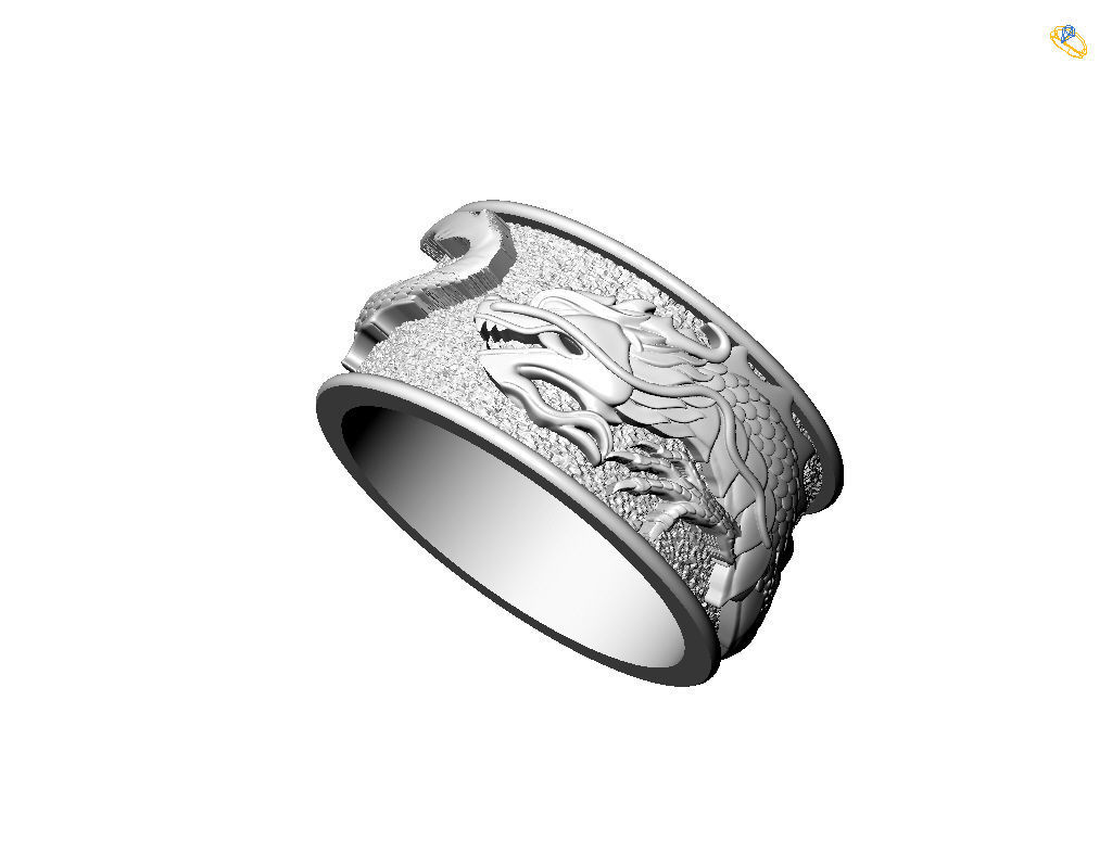 Ring dragon  3D print model_30