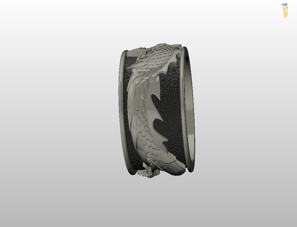 Ring dragon  3D print model_22