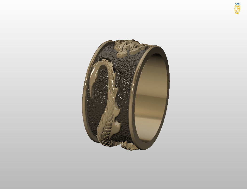 Ring dragon  3D print model_13