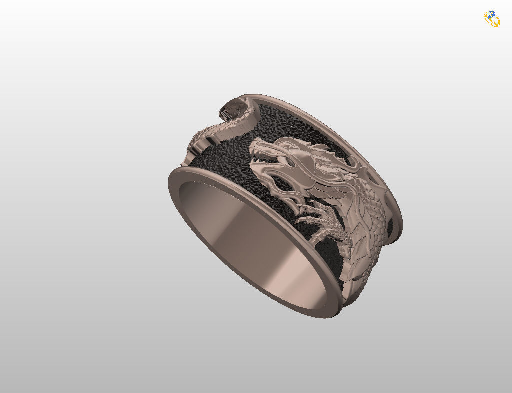 Ring dragon  3D print model_27