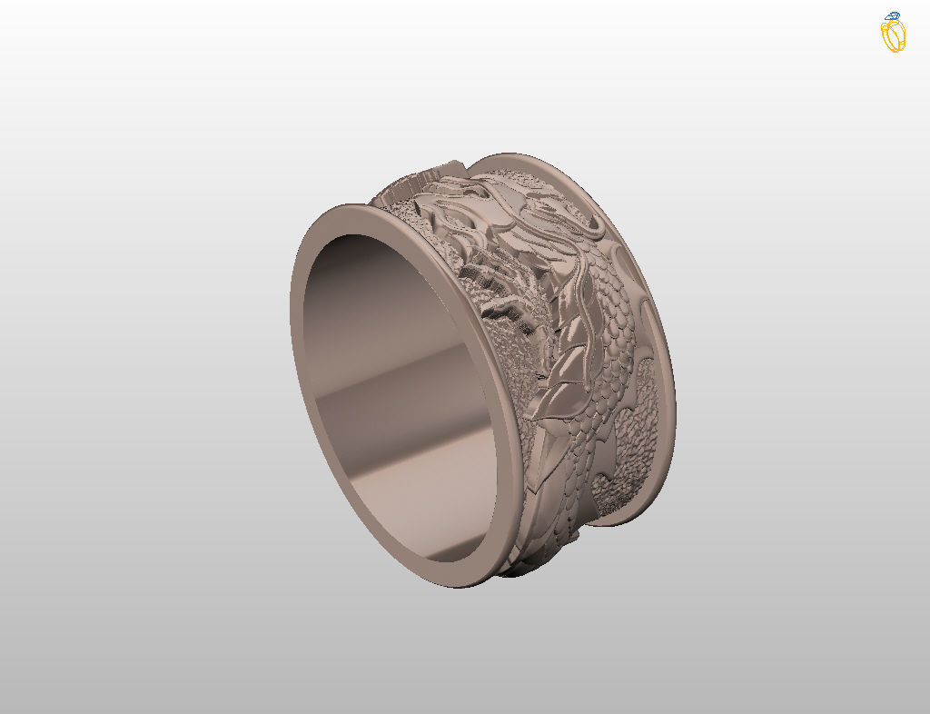 Ring dragon  3D print model_26
