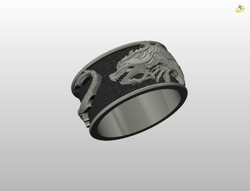 Ring dragon  3D print model_18
