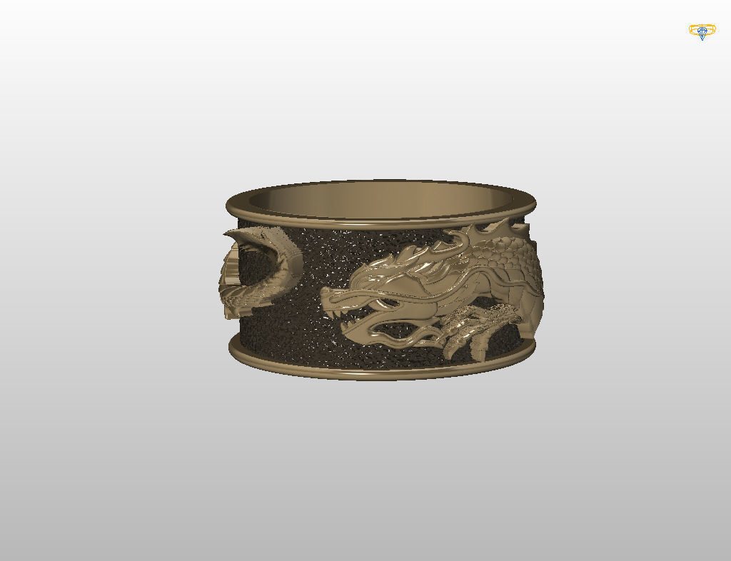 Ring dragon  3D print model_16