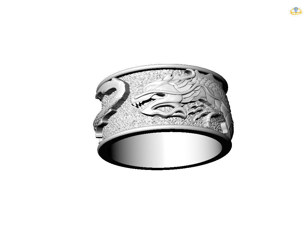 Ring dragon  3D print model_32
