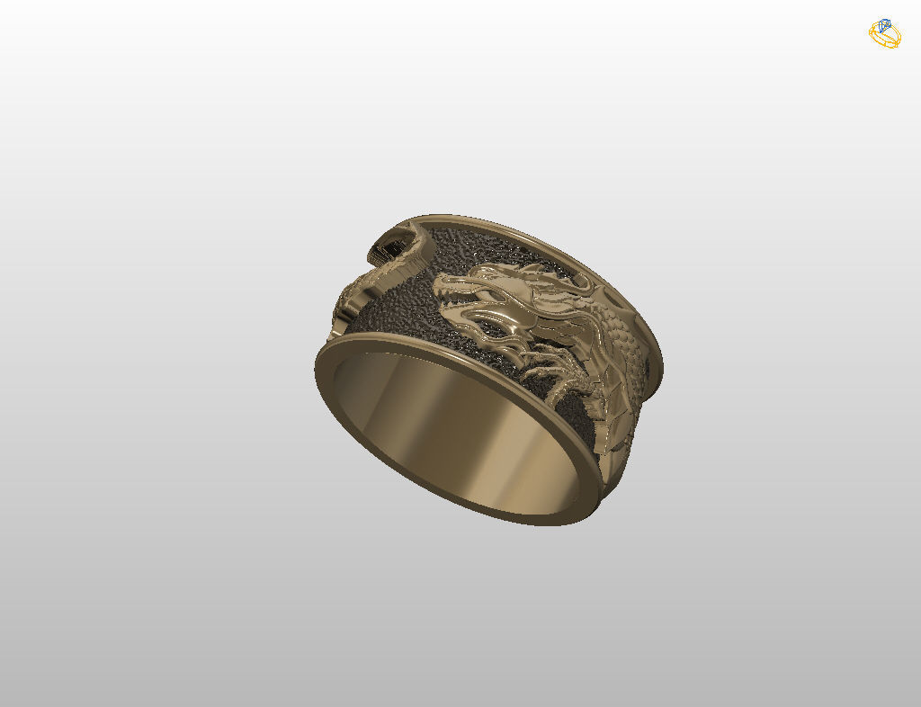 Ring dragon  3D print model_15
