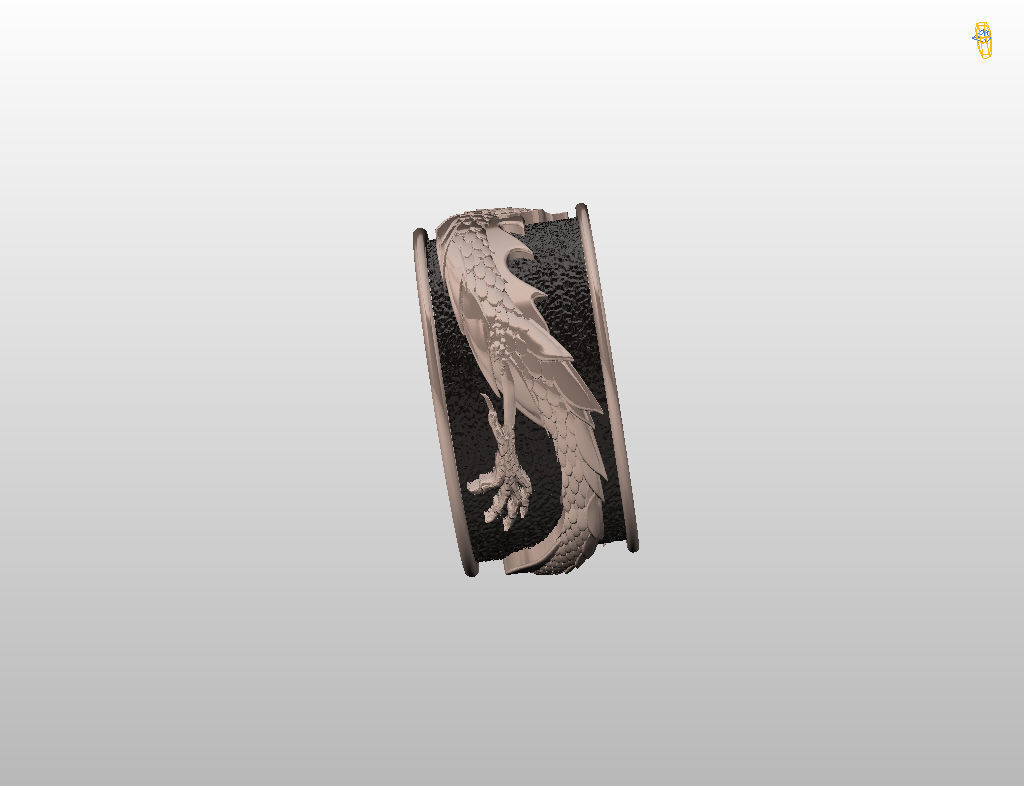 Ring dragon  3D print model_29