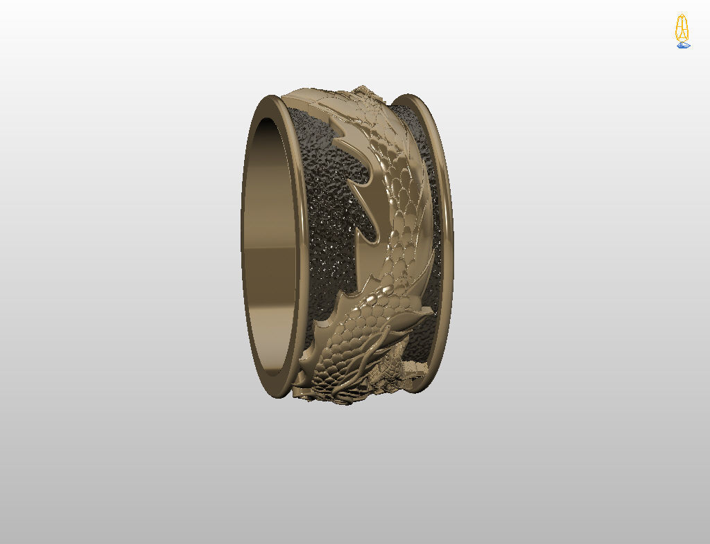 Ring dragon  3D print model_11
