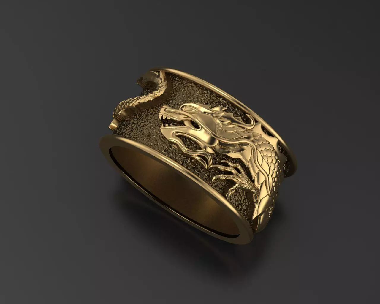 Ring dragon  3D print model_0