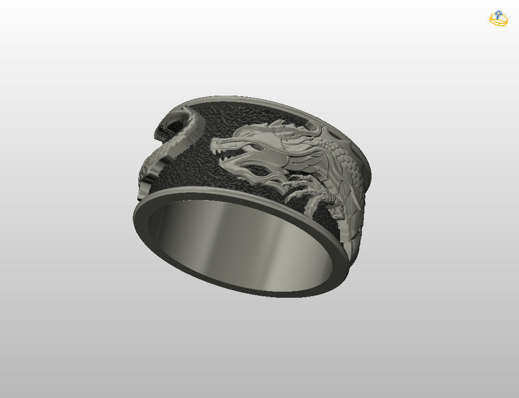Ring dragon  3D print model_24
