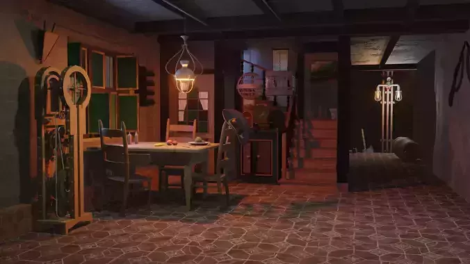 Old House Room Interior 