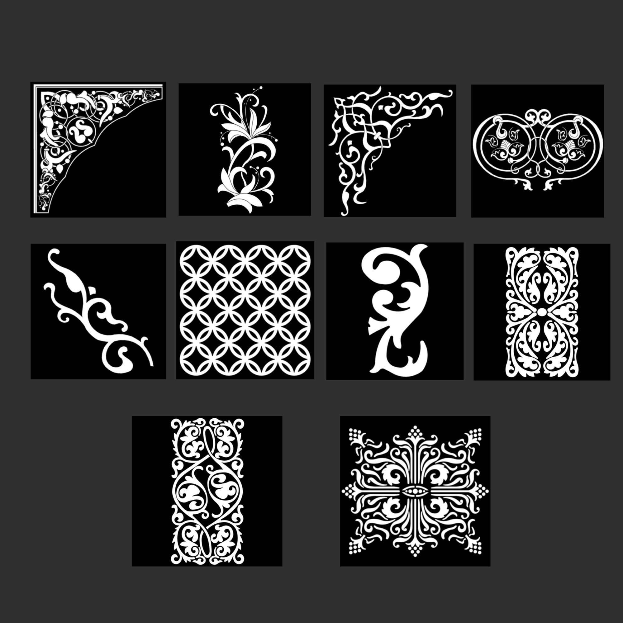 10 Alpha and brushes ornaments mandalas Texture_4