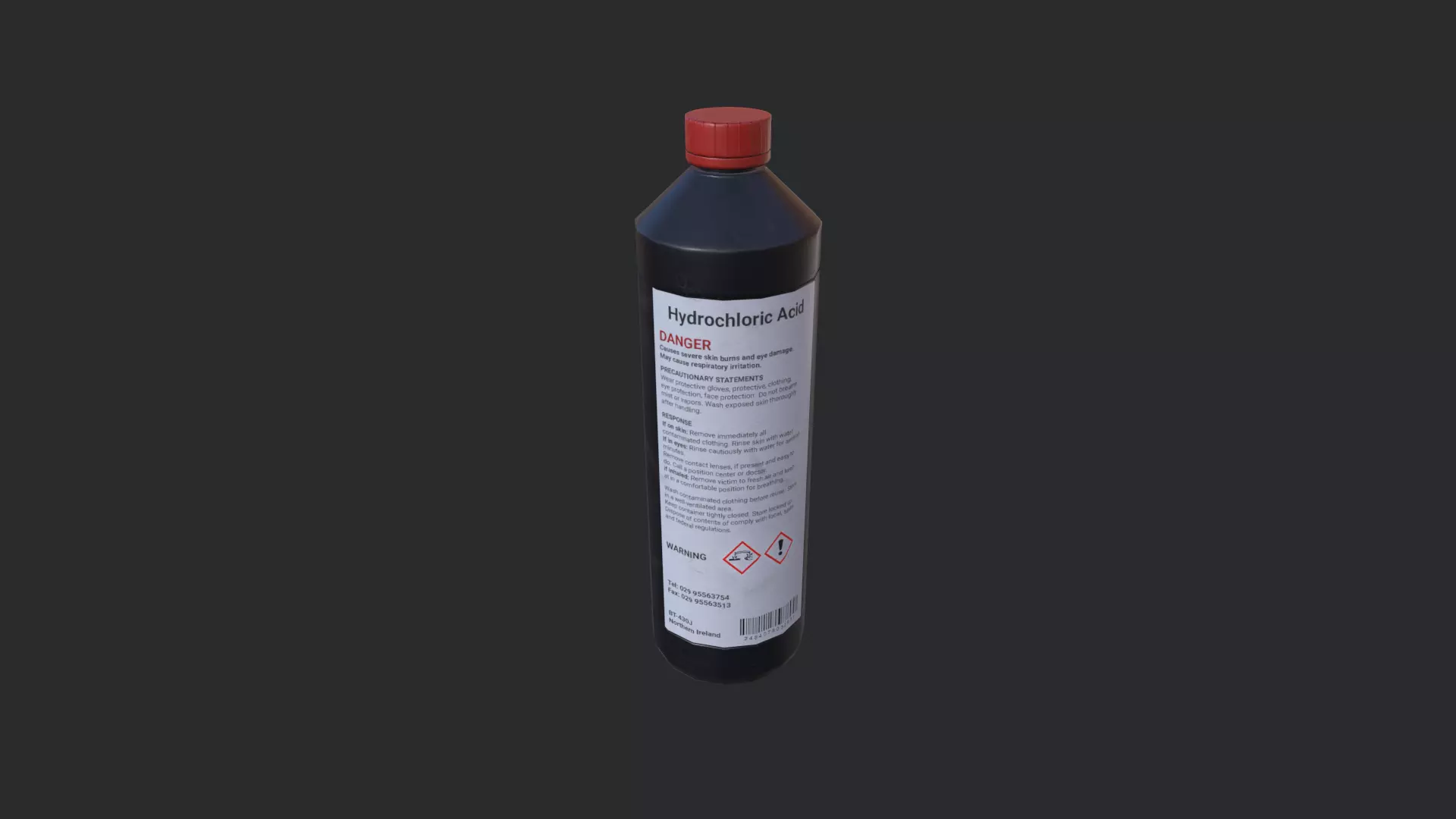 Round Bottle Low-poly 3D model