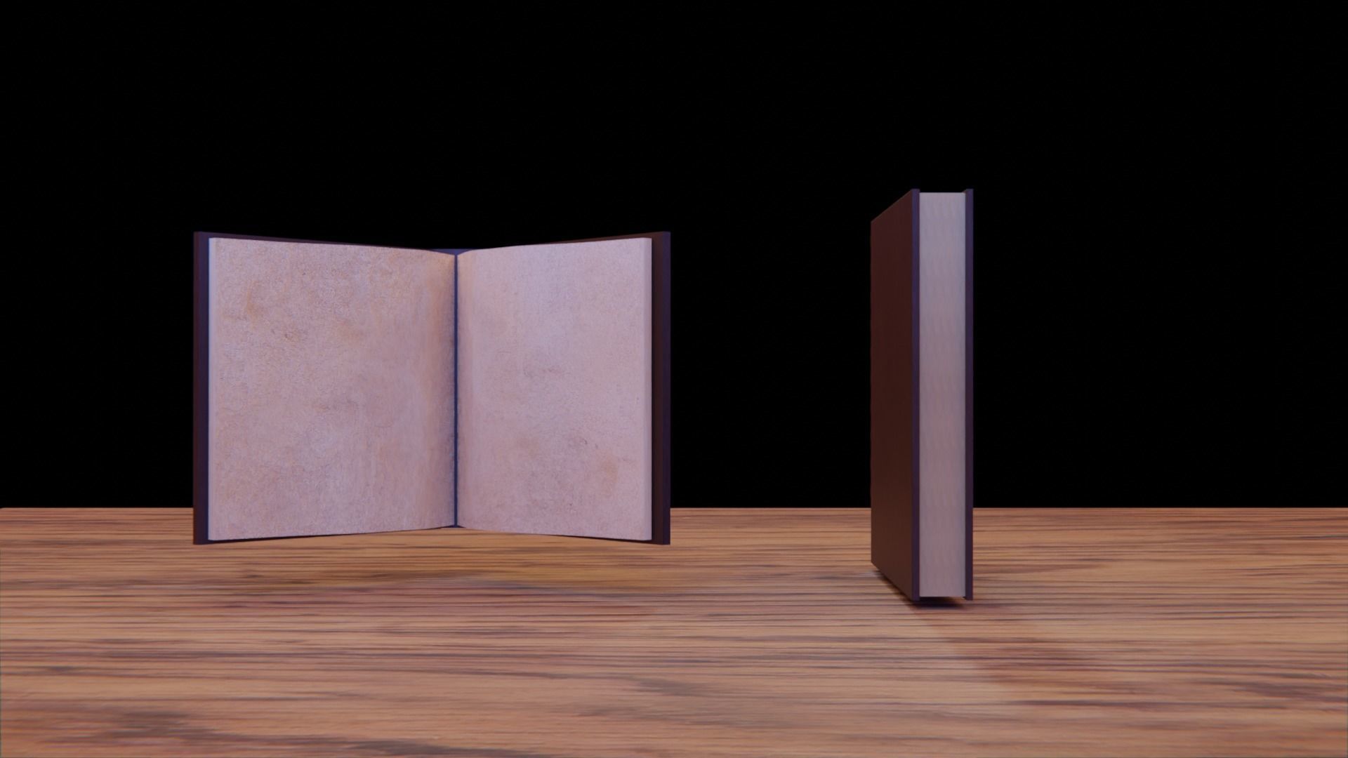 books open and closed Low-poly 3D model_11