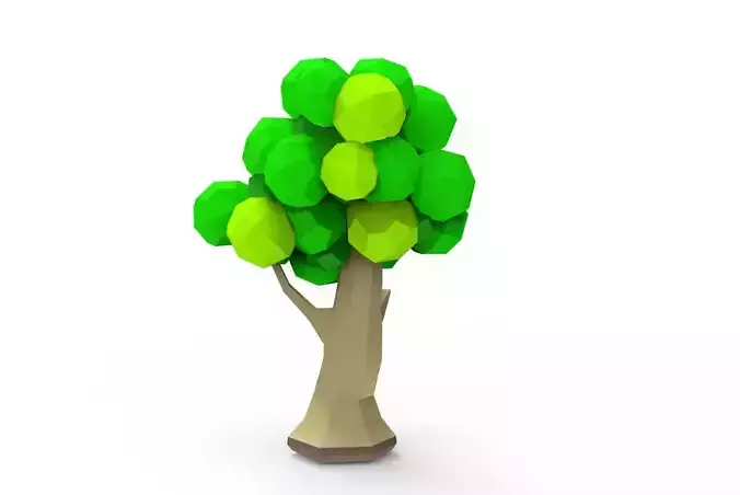 Lowpoly Tree  For  Game