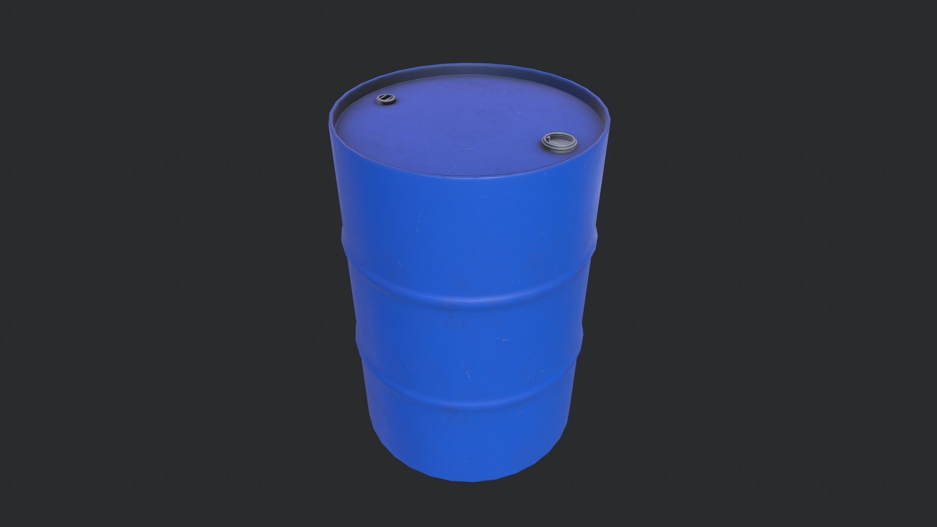 Steel Drum Low-poly 3D model_9