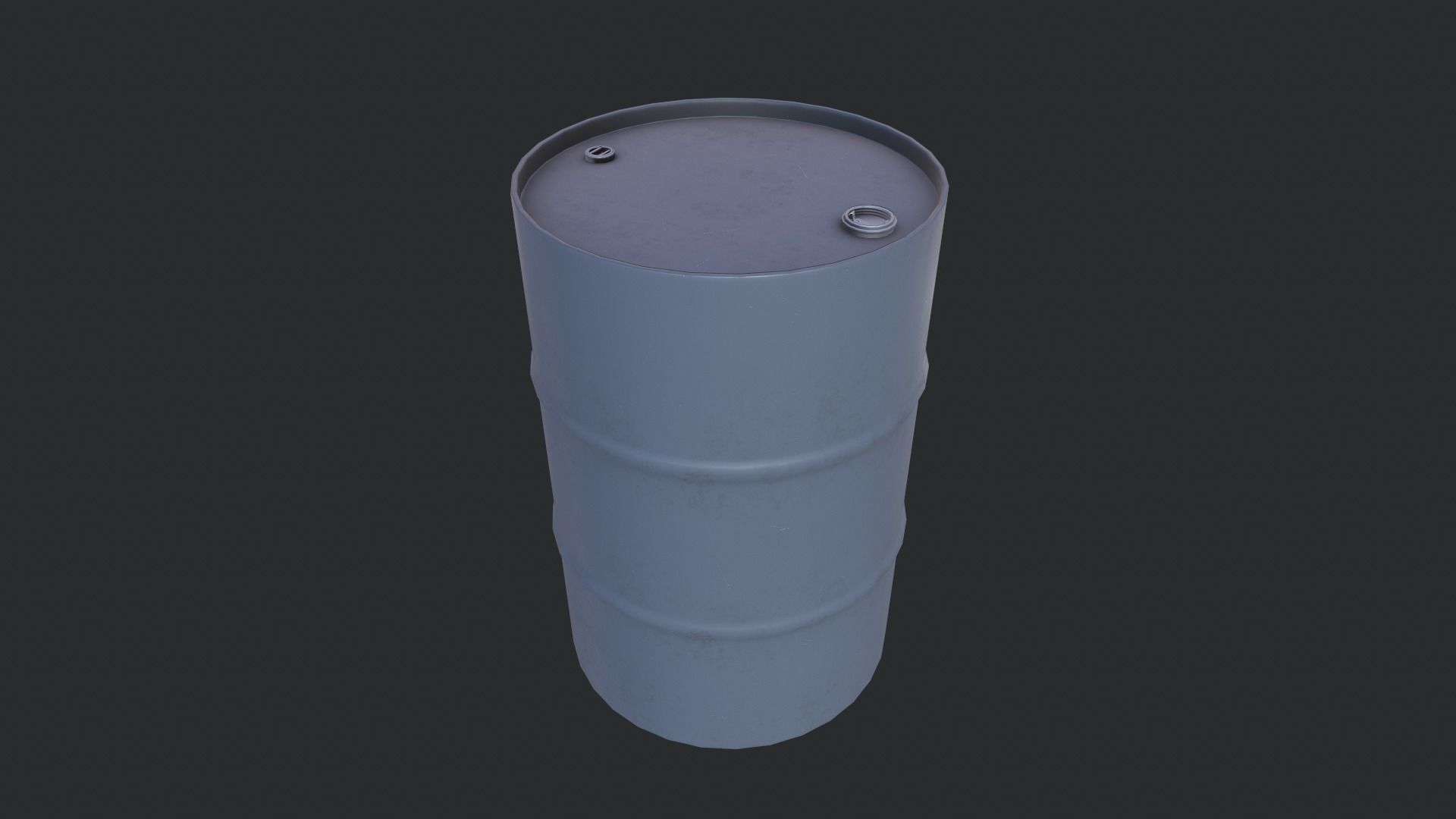 Steel Drum Low-poly 3D model_8