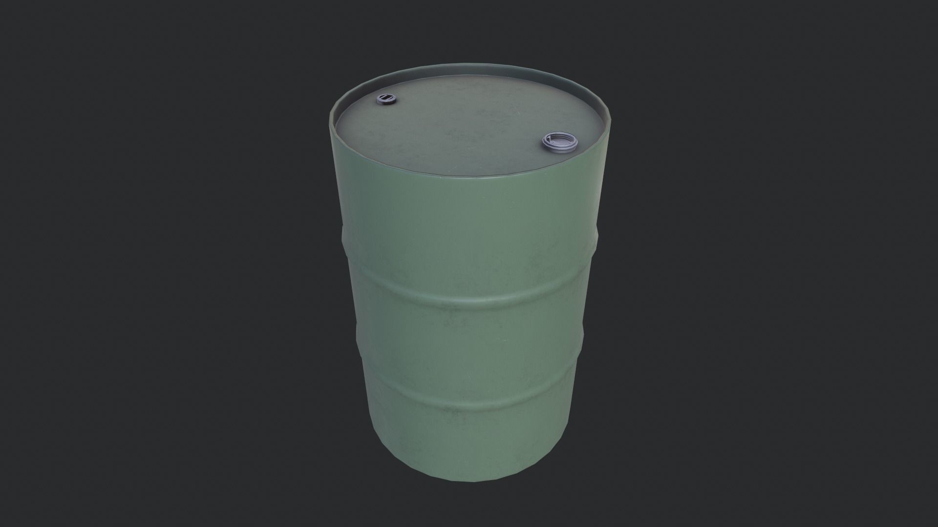 Steel Drum Low-poly 3D model_7