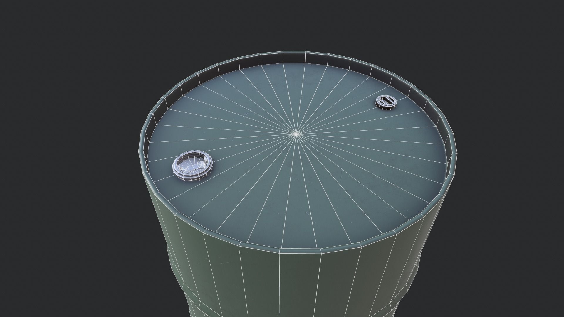 Steel Drum Low-poly 3D model_4