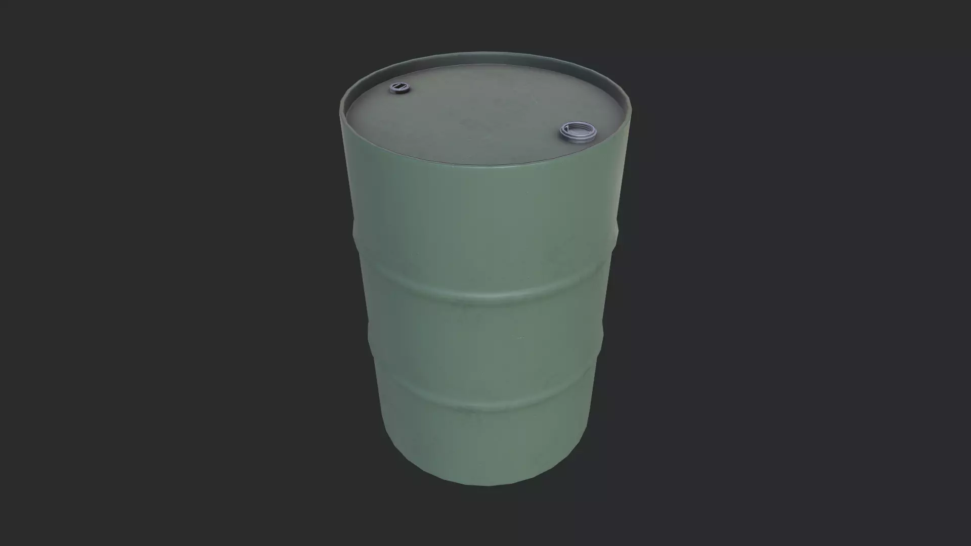 Steel Drum Low-poly 3D model_0