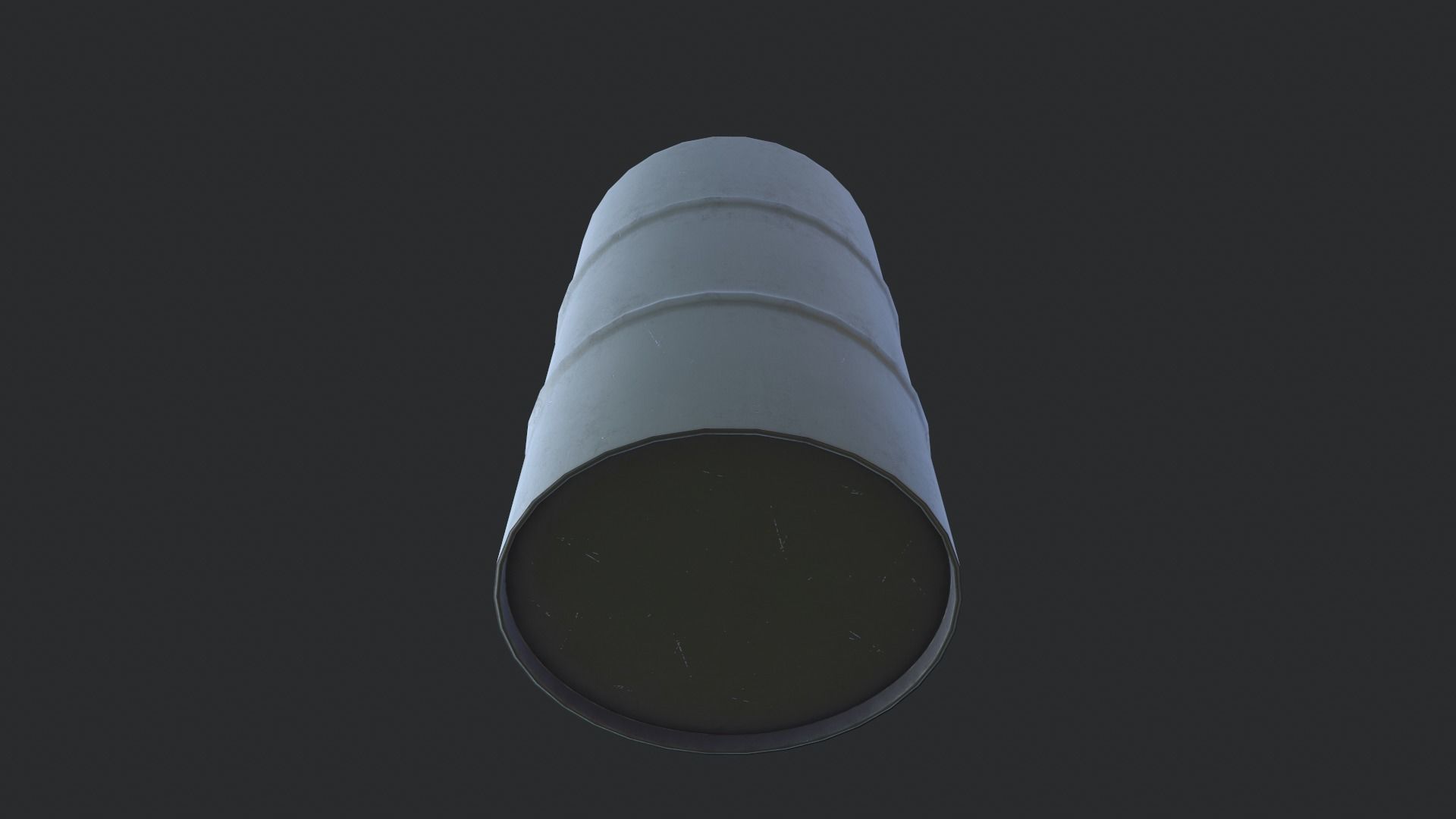 Steel Drum Low-poly 3D model_2