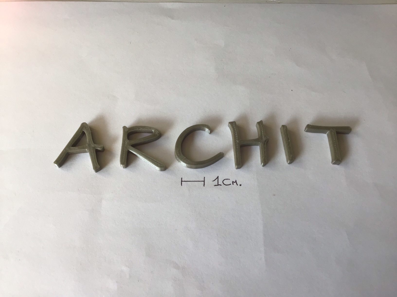 ARCHIT uppercase and lowercase 3D Letters STL FILE 3D print model_2