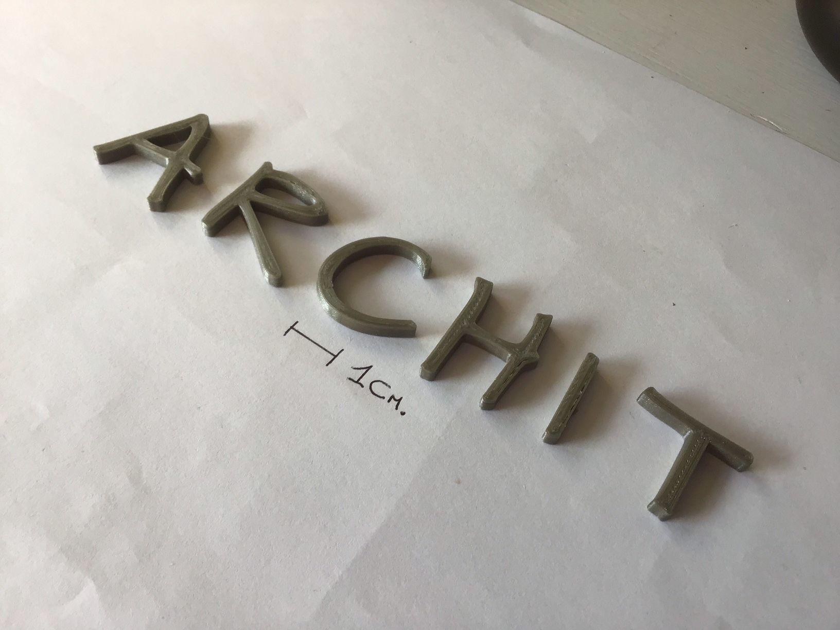 ARCHIT uppercase and lowercase 3D Letters STL FILE 3D print model_3