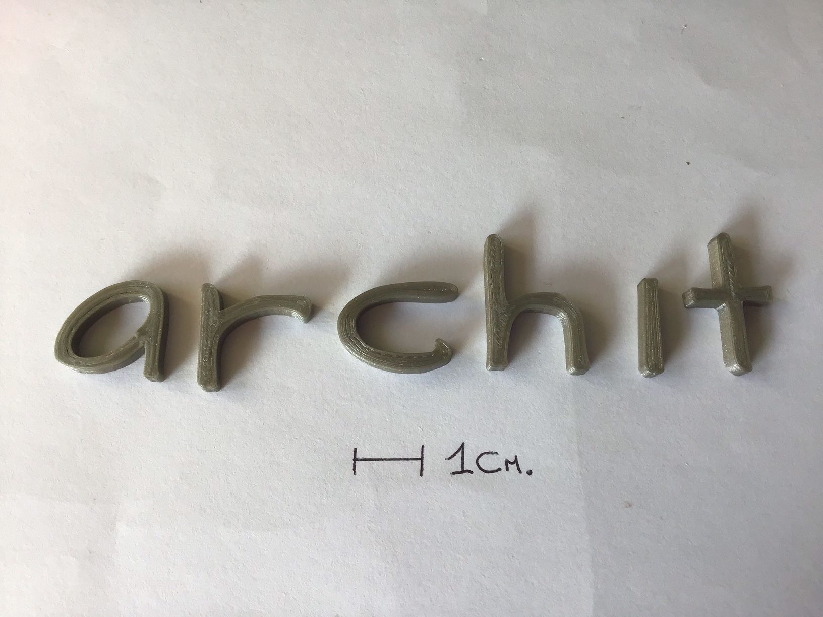 ARCHIT uppercase and lowercase 3D Letters STL FILE 3D print model_4