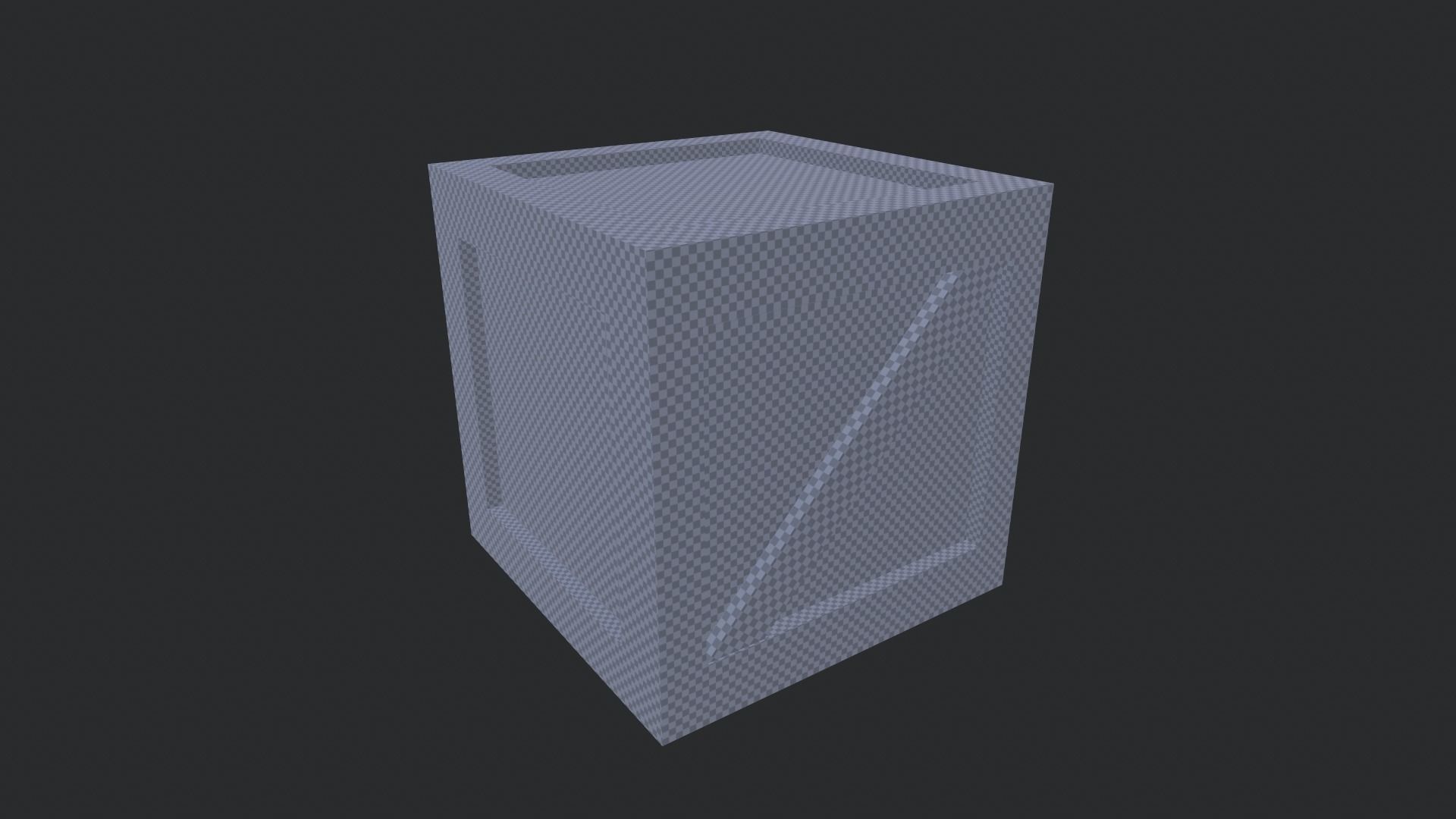 Wooden Box 01 Low-poly 3D model_6