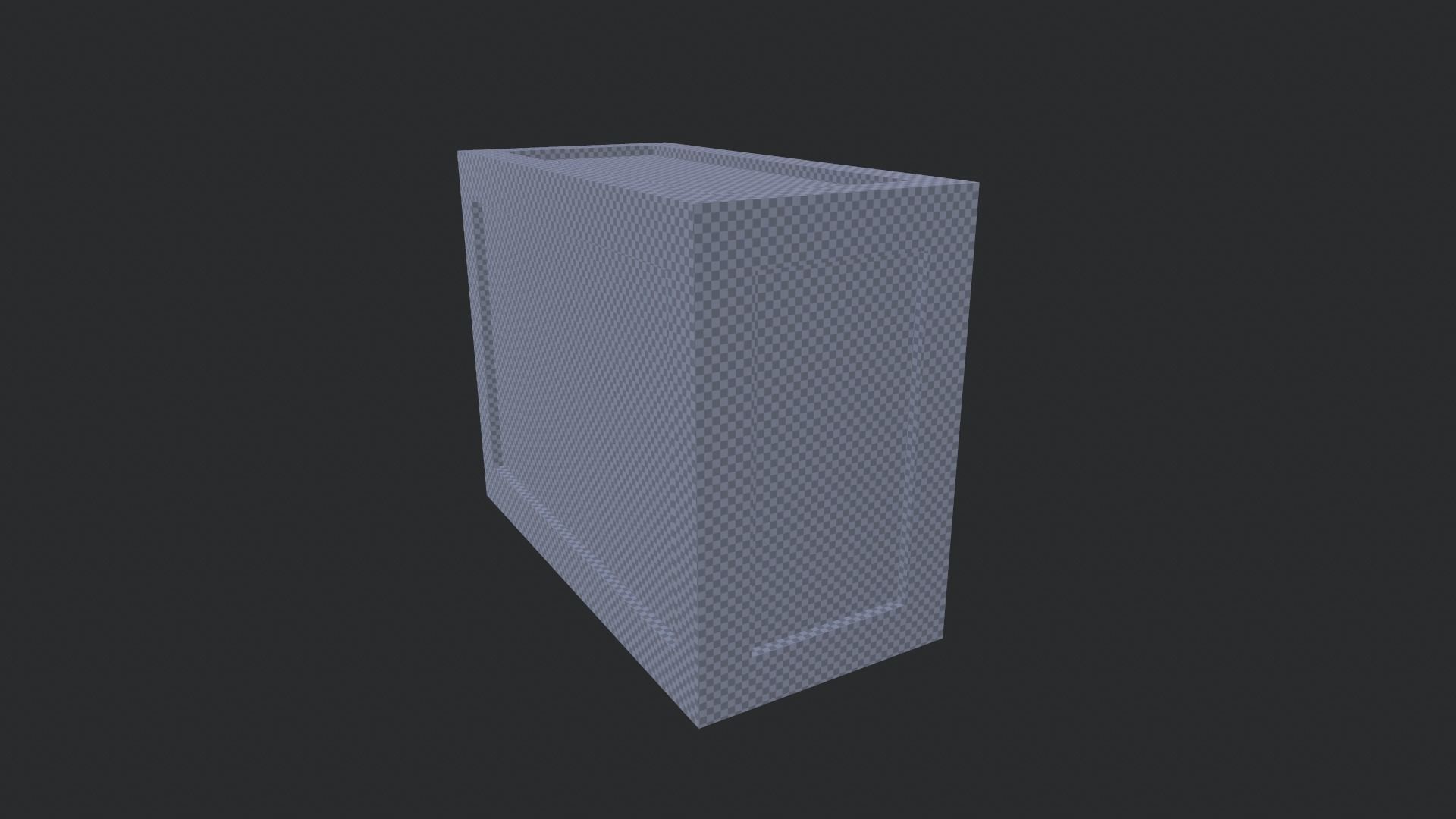 Wooden Box 03 Low-poly 3D model_5