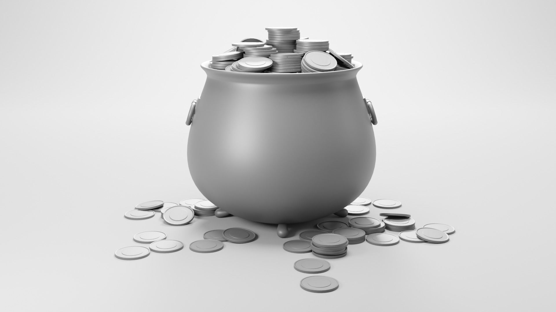 St Patricks Day Leprechaun Pot of Gold  3D model_2