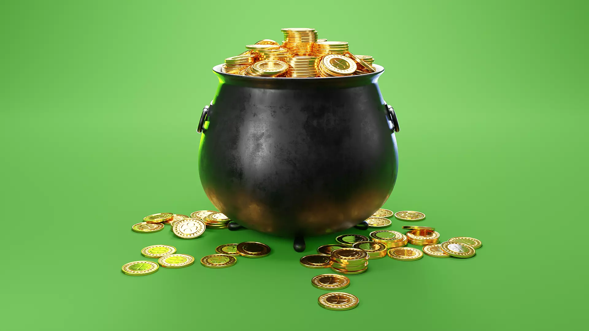 St Patricks Day Leprechaun Pot of Gold  3D model_0