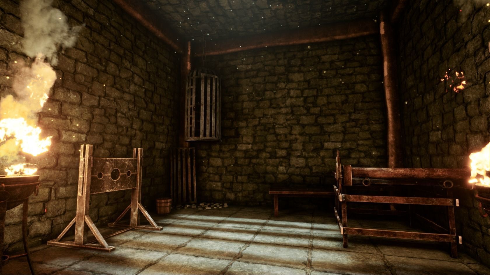 Torture dungeon set Low-poly 3D model_16