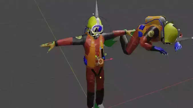 Diver man in diving suit