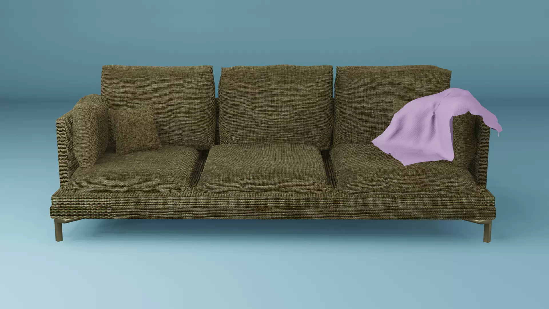 COUCHineedmoney sofa with blanket 3D print model