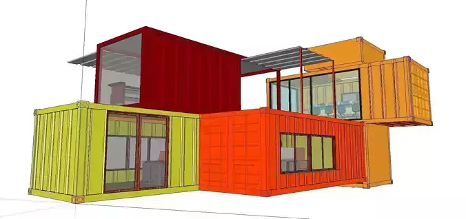 City Simple Art Building-Container-031