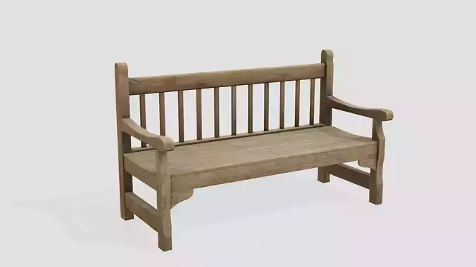 Old Wooden Bench - PBR