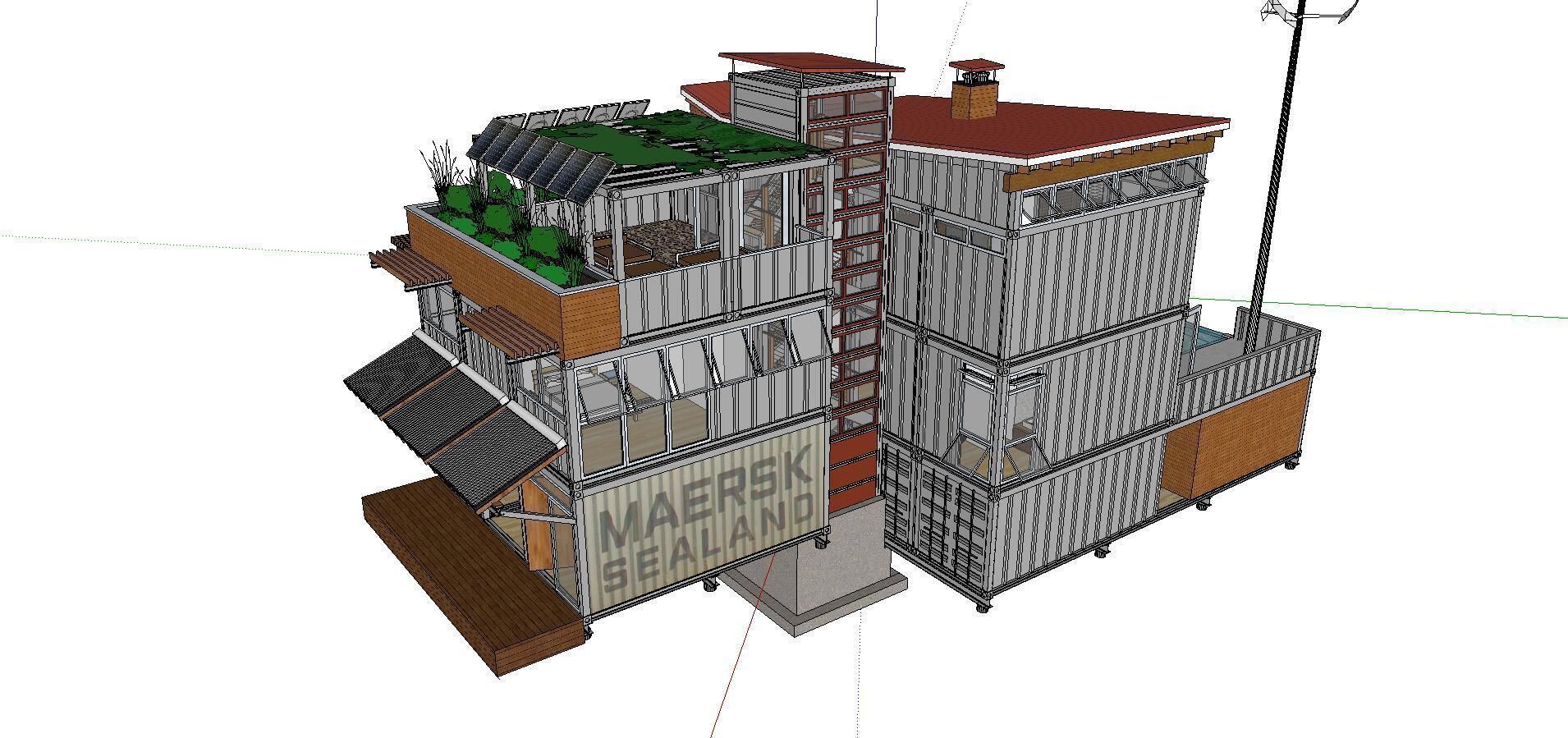 City Simple Art Building-Container-033 3D model_3