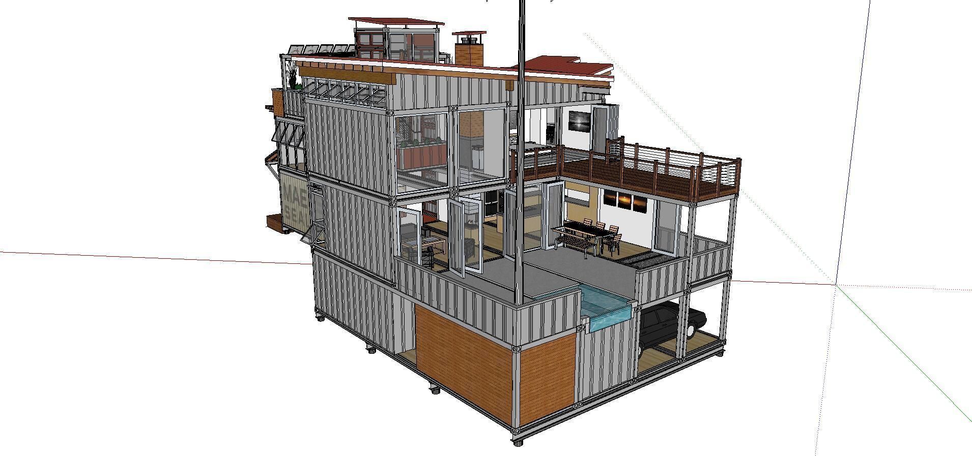 City Simple Art Building-Container-033 3D model_2