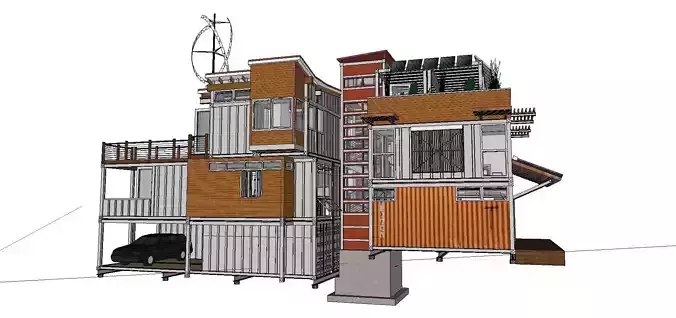 City Simple Art Building-Container-033