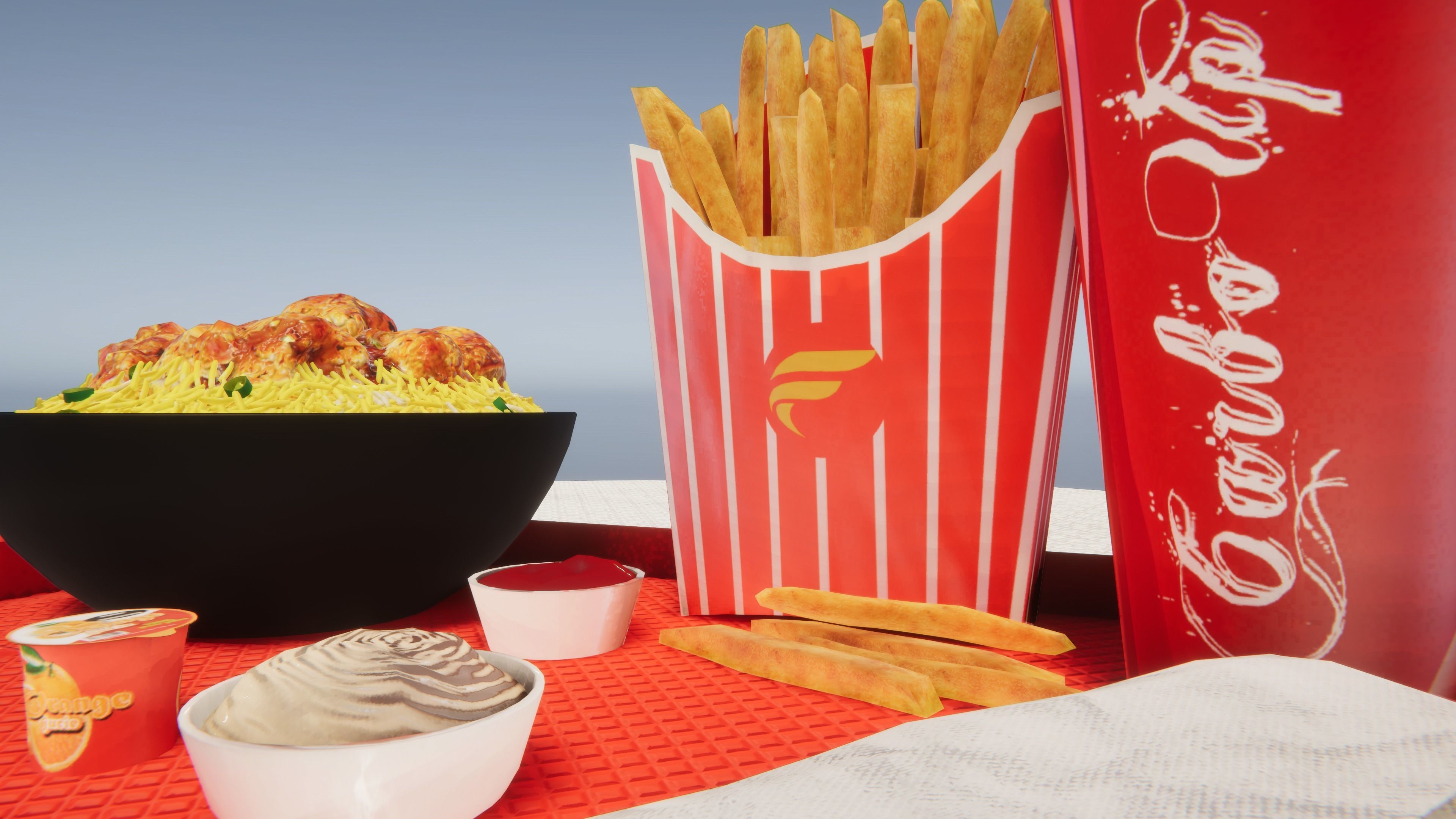 Fast Food Bundle Low-poly 3D model_37