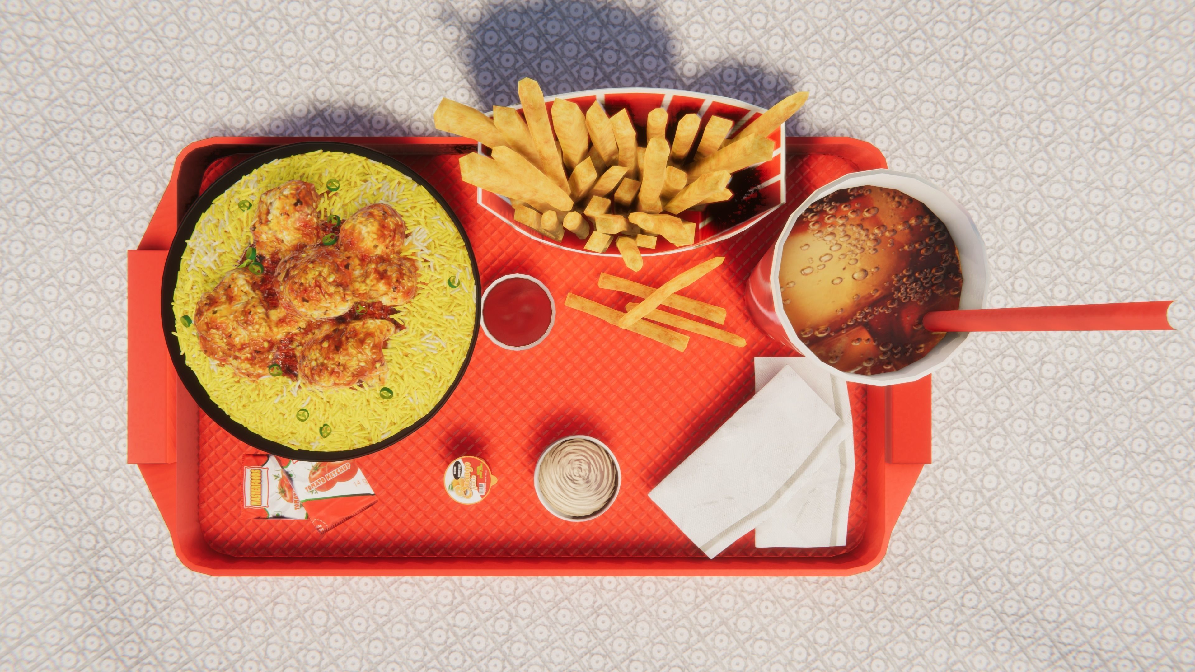 Fast Food Bundle Low-poly 3D model_36