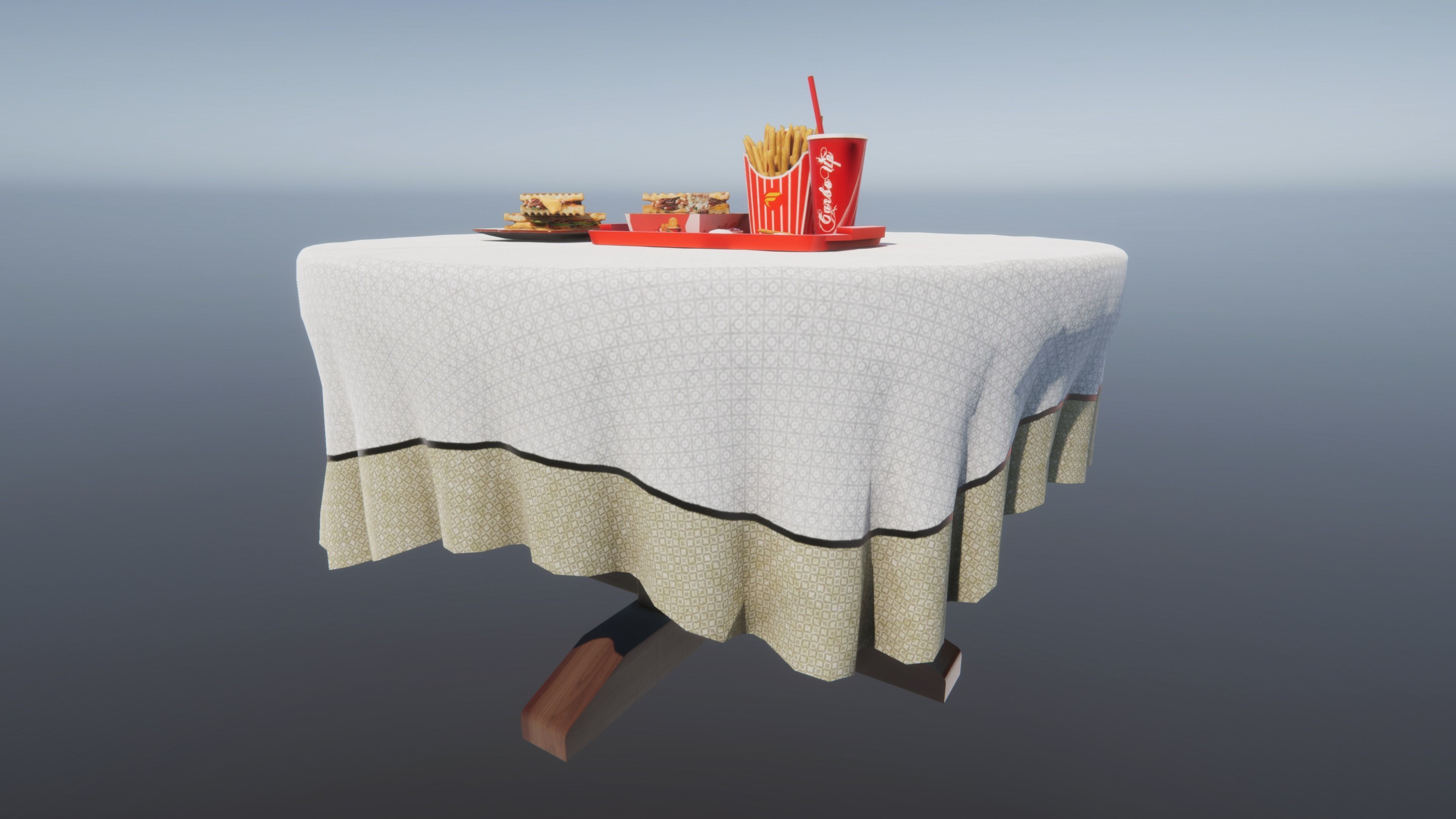 Fast Food Bundle Low-poly 3D model_12