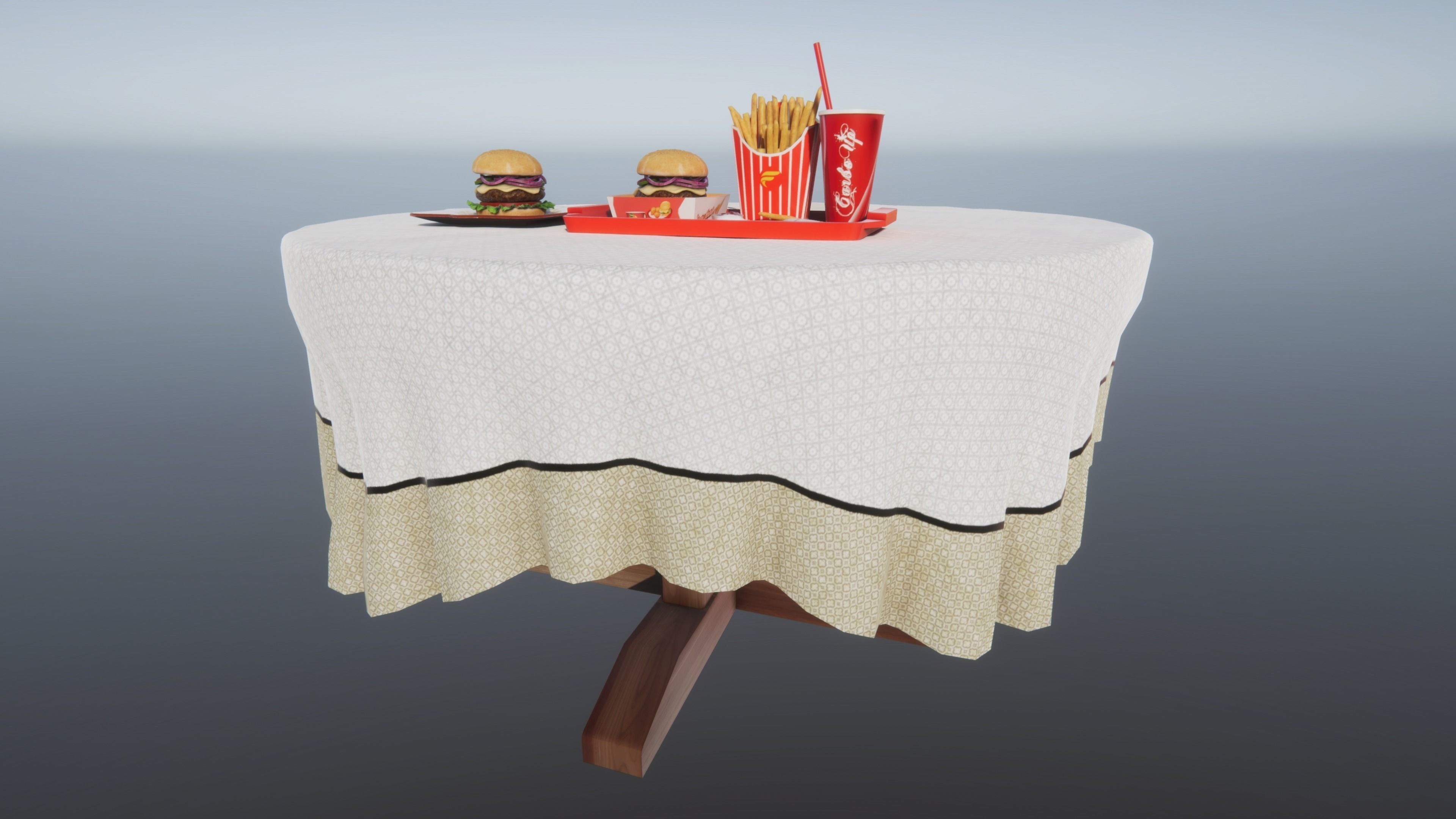 Fast Food Bundle Low-poly 3D model_13