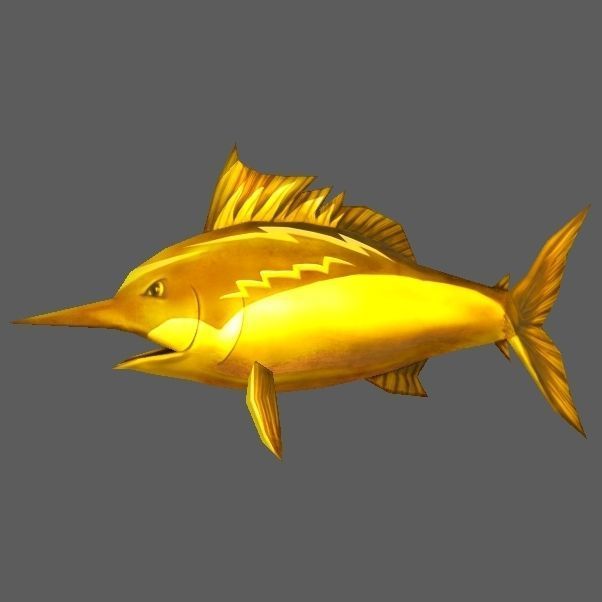 Swordfish dolphin Low-poly 3D model_6