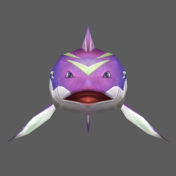 Swordfish dolphin Low-poly 3D model_1