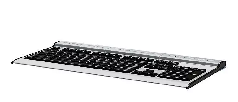 Silver And Black Computer Keyboard 3D model_0